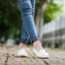 Trung niên và cũ giải trí nông miệng phẳng với vòng đầu bao gồm chân không trượt đậu Hà Lan giày thấp để giúp giày mẹ giày mùa thu giày của phụ nữ y tá giày Giày cắt thấp