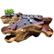 Rễ khắc bàn trà bàn trà bàn gà cánh gỗ vàng lụa nanmu gỗ toàn cây gốc gỗ tự nhiên kungfu gỗ gụ - Các món ăn khao khát gốc