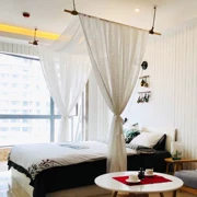 Chống bụi gạc giường ramie sợi Đông Nam Á phong cách nước Mỹ Trung Quốc bốn tấm áp phích giường đôi tấm bạt lò xo yam - Bed Skirts & Valances