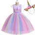 Trẻ em ăn mặc công chúa váy cô gái fluffy sinh nhật cô gái nhỏ chủ tiệc cưới trang phục piano - Trang phục