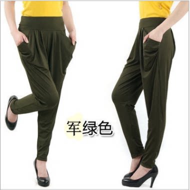 Summer thin milk silk 9-inch pants, Halon pants, women's pants, summer long pants, trendy 9-inch leggings, loose ice silk Specification image