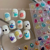 Yifannail такая милая и забавная, замороженный сахар, бобовая красота наклейка с красотой