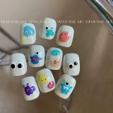 Yifannail такая милая и забавная, замороженный сахар, бобовая красота наклейка с красотой