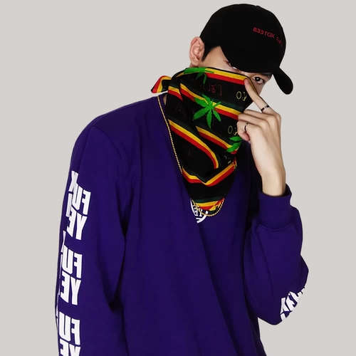 Брендовый носовой платок в стиле хип-хоп, ретро повязка на голову, маска, Южная Корея