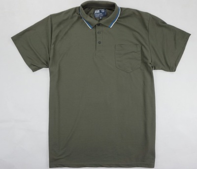 Sản phẩm mới của nam giới cộng với phân bón XL kinh doanh phần mỏng khô nhanh sọc cổ áo ngắn tay T-Shirt 7 màu sắc Cực lớn