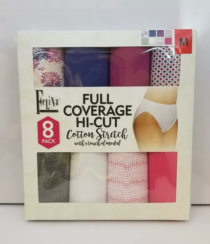 Американская подлинная покупка Felina Mss Triangle High -Hightaisted Underwear Чистый хлопок Удобный и дышащий несколько цветов 8 штук