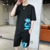 Bộ áo thun ngắn tay nam mùa hè 2019 phiên bản mới của Hàn Quốc theo xu hướng quần áo nam đẹp trai đẹp trai thủy triều hoang dã - Bộ đồ đồ bộ cát hàn Bộ đồ