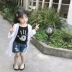 Cô gái trẻ em Hàn Quốc quần áo trẻ em 2018 mùa hè mới trạm Châu Âu dài phần mỏng kem chống nắng quần áo áo khoác áo sơ mi