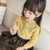 Quần áo trẻ em 2018 thu đông mới phiên bản Hàn Quốc của nữ kho báu áo dài tay bé gái cộng với áo sơ mi nhung nhỏ tươi trẻ em Áo sơ mi