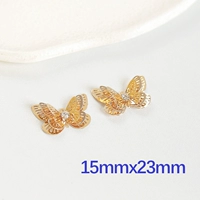 Маленький три -слоя алмазной бабочки золотой цвет