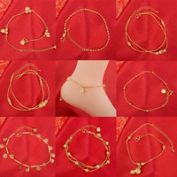 Việt Nam Shajin vòng chân nữ 24 K mạ mô phỏng vàng vòng chân bạn gái cá tính hoang dã phước lành túi Châu Âu đồng tiền trang sức sản phẩm mới vòng chân nữ bạc