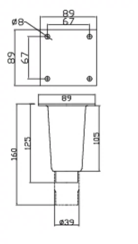 Мебельный шкаф для ног Коммерческий бар -холодильник может отрегулировать нагрузку на платформу на платформе лотоса, 6 -дюймовая четырехсторонняя гравитационная нога