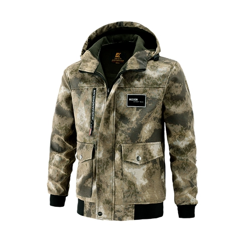 Камуфляжный утепленный зимний дорожный удерживающий тепло износостойкий комплект для работы