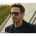 Kính râm Avengers 4 Iron Man Kính râm vuông nam Downey với kính râm Lái kính râm phân cực - Kính râm