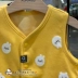 Quầy bán quần áo trẻ em Hàn Quốc mua chó con alfonso 2019 mùa thu nam nữ mới kho báu áo bông dễ thương O020 - Áo ghi lê áo gile màu be Áo ghi lê