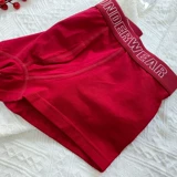 Красное нижнее белье для влюбленных, подарочная коробка, оберег на день рождения, хлопковые штаны, трусы, подарок на день рождения