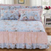 Lông bông giường bìa bông độn giường bìa giường váy bốn mảnh bộ tấm bông Simmons bảo vệ bìa Váy Petti