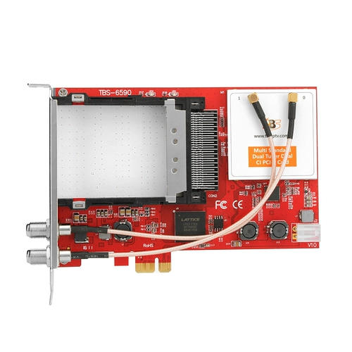 TBS6590 Стандартный двойной входной входной слот PCIe Радио и телевизор
