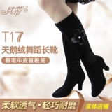 Туфли, эластичный лебедь, танцующие демисезонные сапоги, средней длины, мягкая подошва