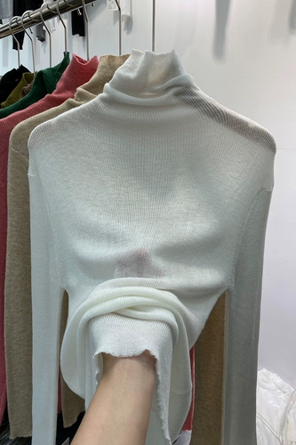 Трикотажный приталенный осенний лонгслив, свитер, в западном стиле