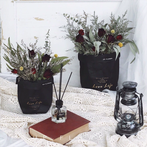 Вставки кожаные бумажные пакеты сухой цветок декоративный цветок