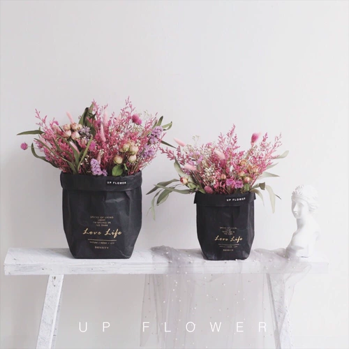 Вставки кожаные бумажные пакеты сухой цветок декоративный цветок