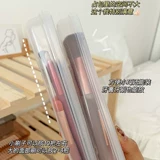 Портативная настольная кисть, пылезащитная коробка для хранения для выхода на улицу, щетка, карандаш для бровей