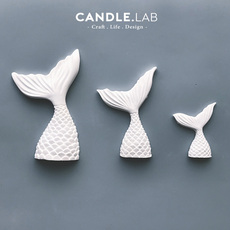 Ароматерапия DIY материалы/инструменты candle.lab | 美人鱼尾巴diy香薰石膏蜡烛扩香石手工硅胶模具16