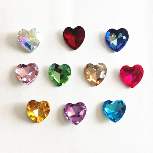 Большая стеклянная серебряная награда в форме сердца, игрушка, с драгоценным камнем