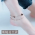 Nhật bản và Hàn Quốc phiên bản titan thép vòng chân nữ không phai đơn giản rose gold sợi dây màu đỏ chuông sinh viên sexy chữ mắt cá chân chuỗi chân