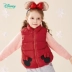 Quần áo trẻ em Disney mùa thu và mùa đông Cô gái đứng lên áo bông cổ áo trẻ em áo thun cotton Hàn Quốc dày quần áo trẻ em thủy triều - Áo ghi lê