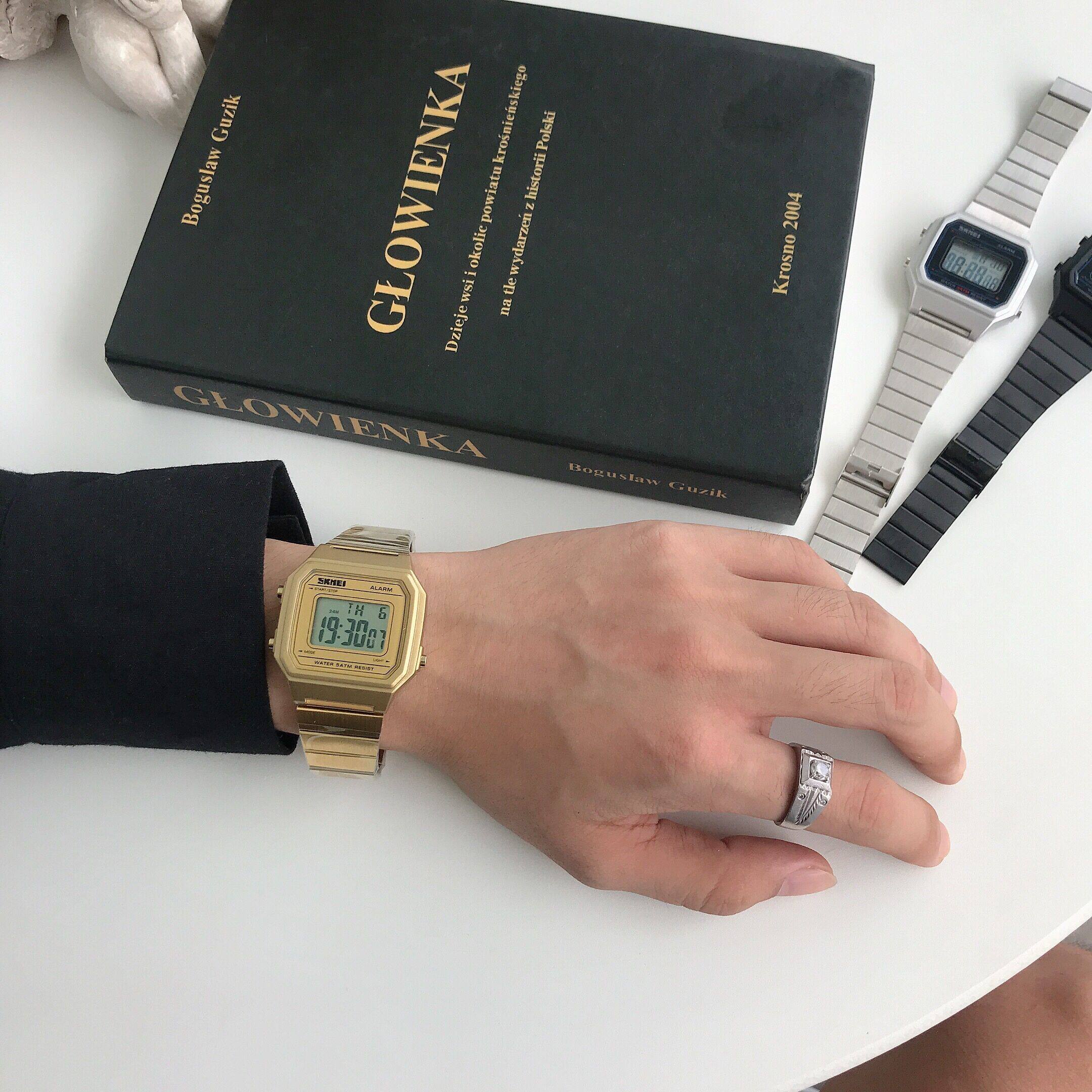 Digital Quartz Watch For Students Harajuku Style Rectangular_voghion.com