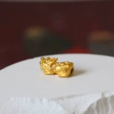 Золотой маленький аксессуар, 3D, на удачу, золото 24 карат