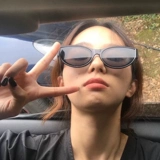 Модные ретро солнцезащитные очки в стиле хип-хоп на солнечной энергии, популярно в интернете, кошачий глаз, защита от ультрафиолета, европейский стиль