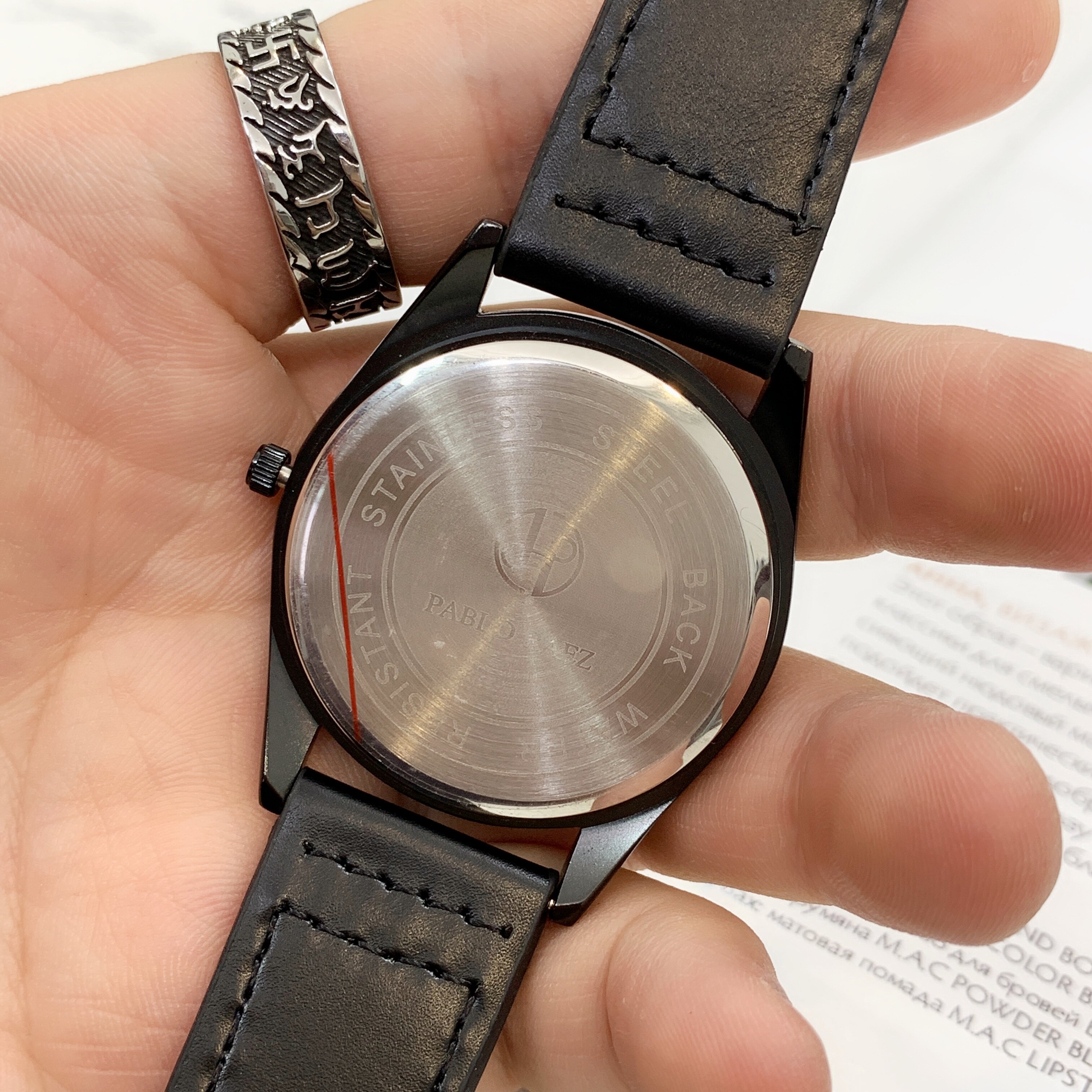 Ceinture personnalisée pour hommes, technologie noire, belle montre à Quartz étanche, Style Simple_voghion.com