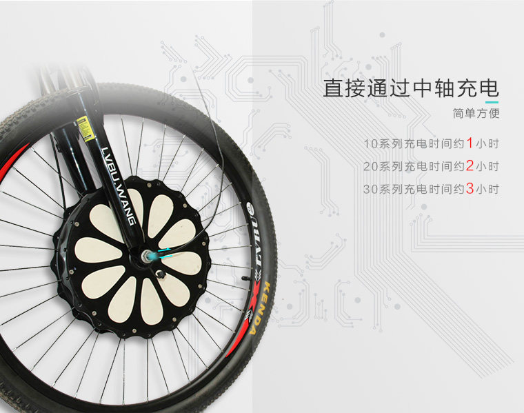 Electric Mountain Bike Front Wheel 