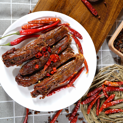 mk鸭货风干鸭脖22cm长条超辣整根鸭脖真空包装卤鸭脖休闲肉类零食