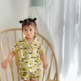 Летний японский свежий комплект для девочек, детская одежда, короткий рукав