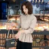 LA crayfish retro eo thon dài tay áo cotton mới 2019 khí chất nữ hoang dã - Áo sơ mi Áo sơ mi