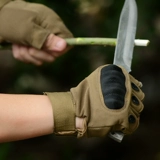 Тактические демисезонные дорожные перчатки подходит для мужчин и женщин, черный орел, без пальцев