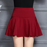 Мини-юбка, эластичная юбка, городской стиль, высокая талия, А-силуэт