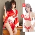 Nhật sexy đồ lót Ice Silk kimono áo choàng tắm sexy quần áo ngủ trong suốt Sao đồng phục đồ lót nóng cám dỗ áo cưới váy đầm