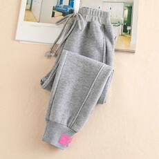Купальник для пары 女童运动裤2022春季新款洋气大童春款纯棉裤儿童春秋休闲裤卫裤