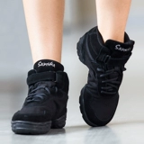 Французская санша искренняя танцевальная обувь Canvas Современные танцевальные туфли квадратная танцевальная обувь джазовая танце