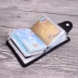 Kangaroo của nam giới gói thẻ da mới đa thẻ đa chức năng thẻ ngân hàng thẻ tín dụng siêu mỏng Hàn Quốc phiên bản của gói tài liệu