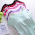Pyjama đồ ngủ Yoga phục vụ tại nhà đồ ngủ đứng đầu của phụ nữ bông đai ngực pad ngắn tay áo thun nửa tay áo ngực - Pyjama đồ bộ trung niên Pyjama