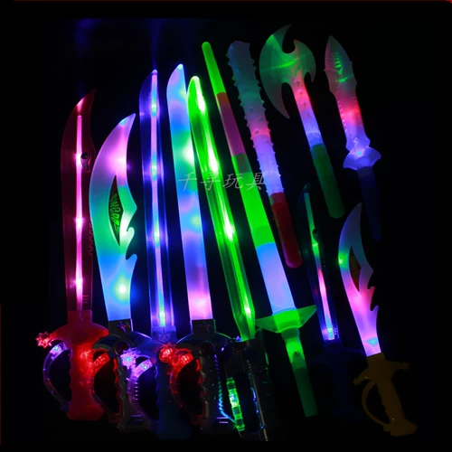 Детская электронная игрушка для мальчиков, разноцветный светящийся складной нож, меч, оружие, подарок на день рождения