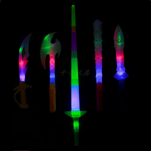 Детская электронная игрушка для мальчиков, разноцветный светящийся складной нож, меч, оружие, подарок на день рождения
