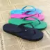 Phụ nữ thời trang giản dị mới phẳng với phim hoạt hình flip-flops bãi biển bình thường flip-flops màu rắn nhà sandal nữ đi học Dép