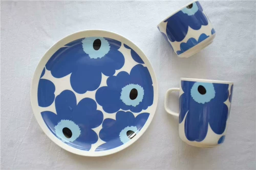 Разное общество Nordic Powant Flowant Classic Cup Cup Dessert Soup Drive серия серии Home Blue